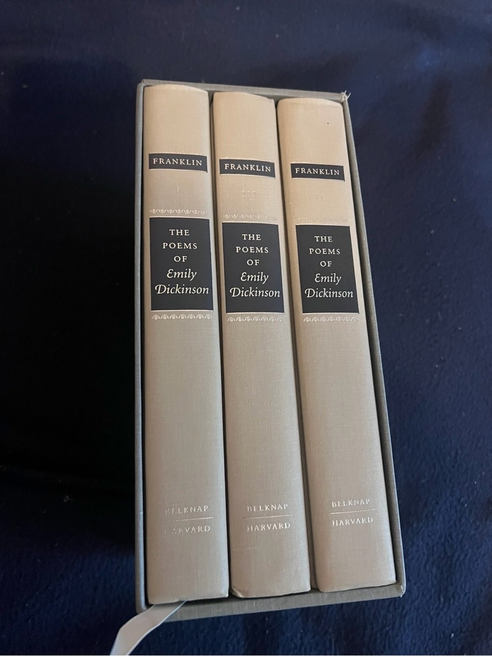 Beige Hardcover Boxed Set - The Poems of Emily Dickinson (3 Volumes)